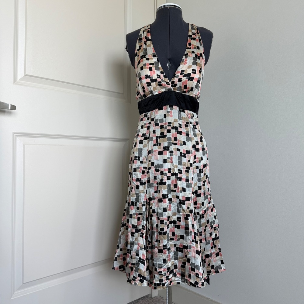 Vintage Y2K Fishtail Silk Midi Dress Size Small